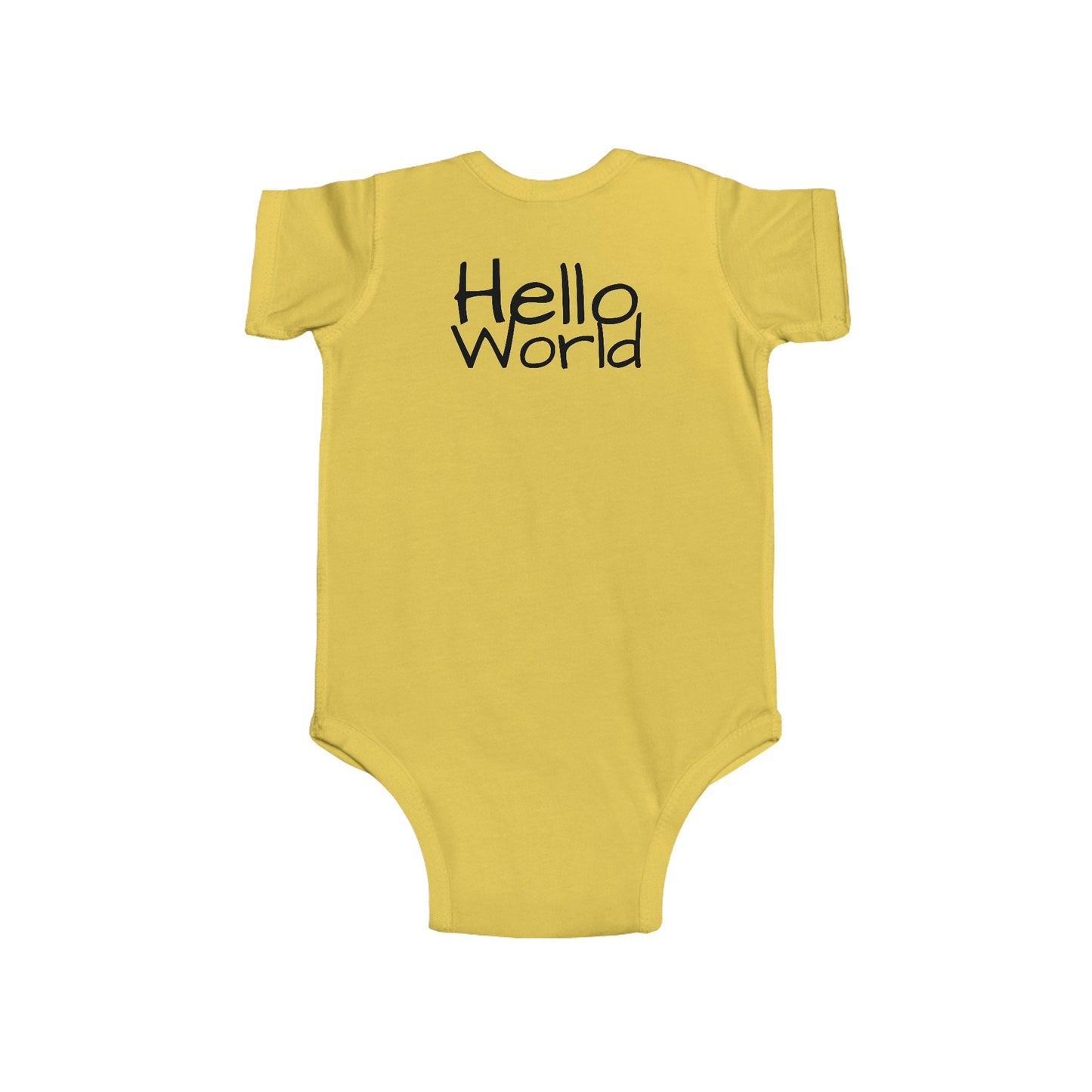 Custom-made Hello world Teddy Bear infant Jersey Bodysuit for newborns to 24m