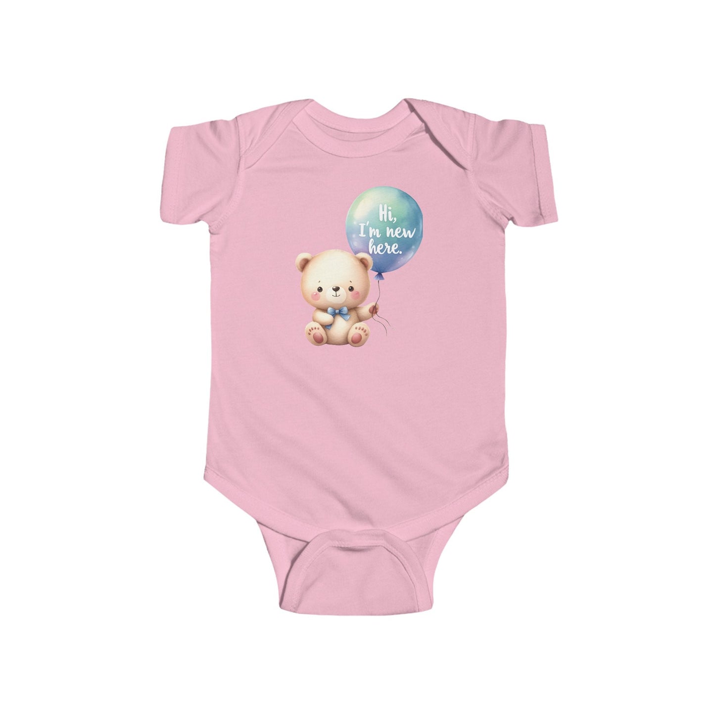 Custom-made Hello world Teddy Bear infant Jersey Bodysuit for newborns to 24m