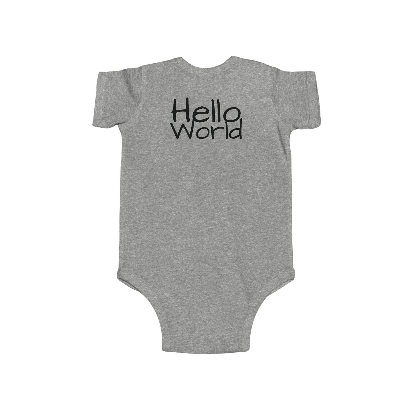 Custom-made Hello world Teddy Bear infant Jersey Bodysuit for newborns to 24m