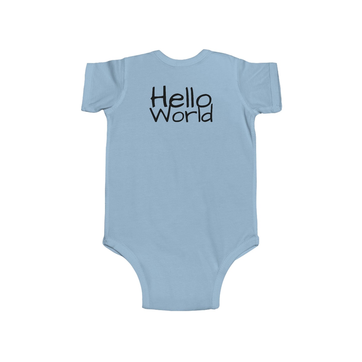 Custom-made Hello world Teddy Bear infant Jersey Bodysuit for newborns to 24m