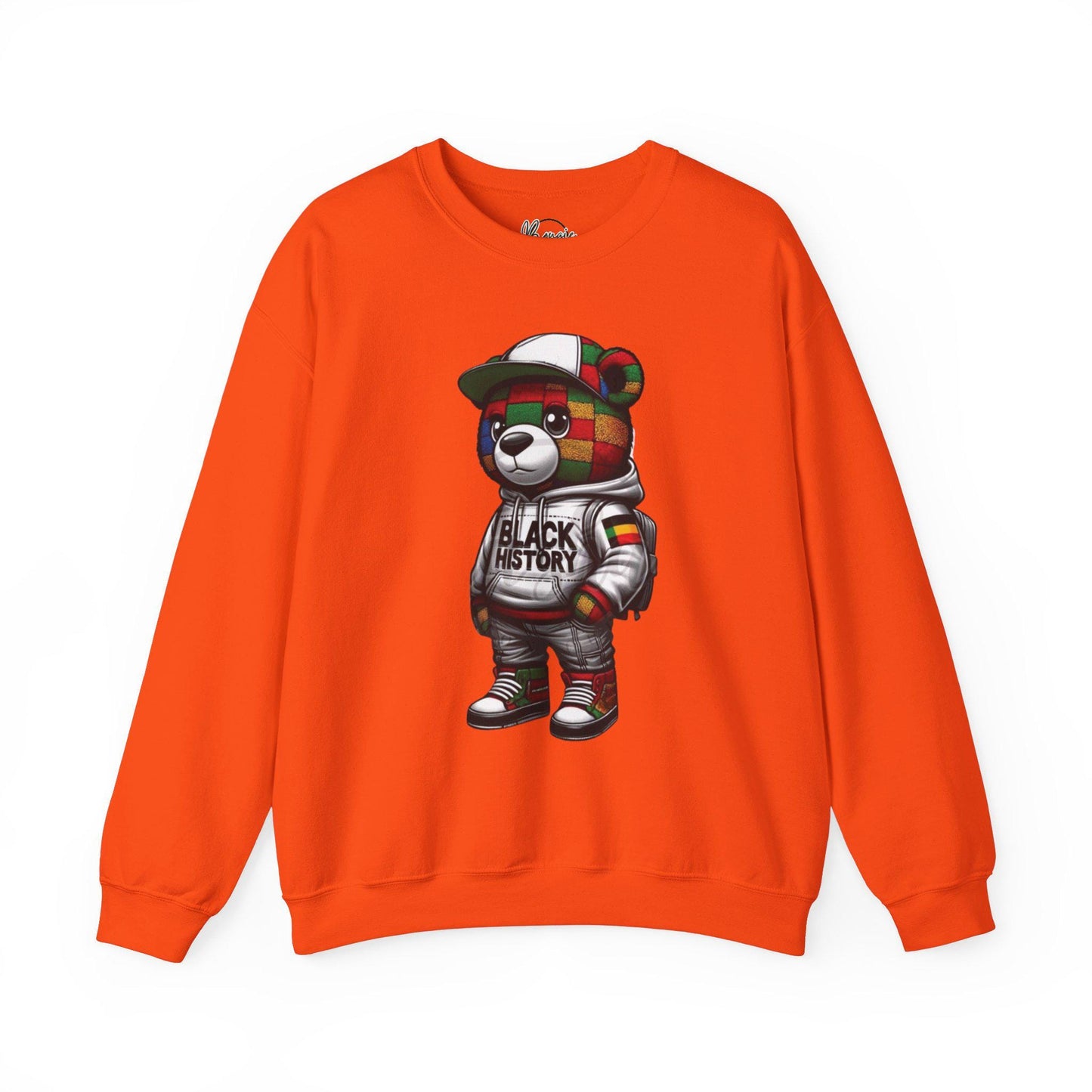 HBCU College kids' Black history month D.E.I Teddy Bear Unisex Heavy Blend™ Crewneck Sweatshirt