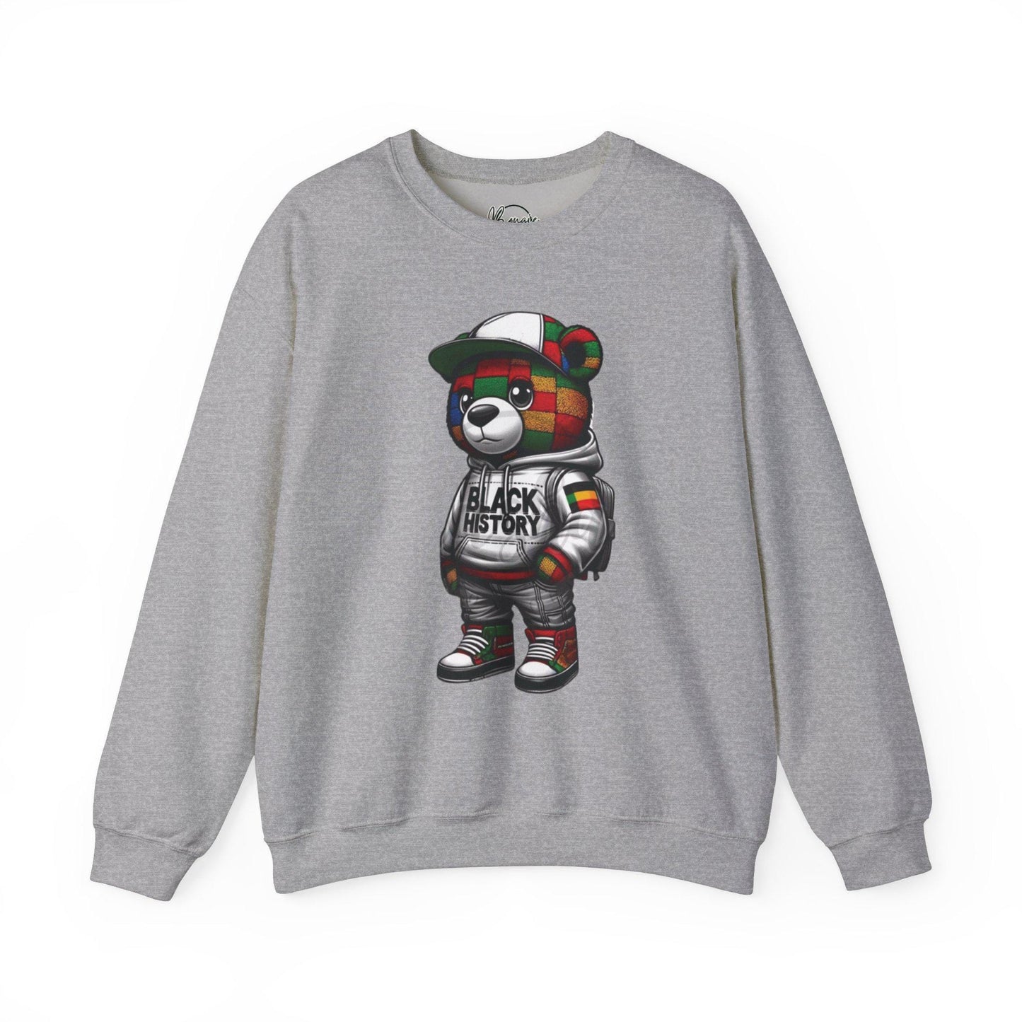 HBCU College kids' Black history month D.E.I Teddy Bear Unisex Heavy Blend™ Crewneck Sweatshirt