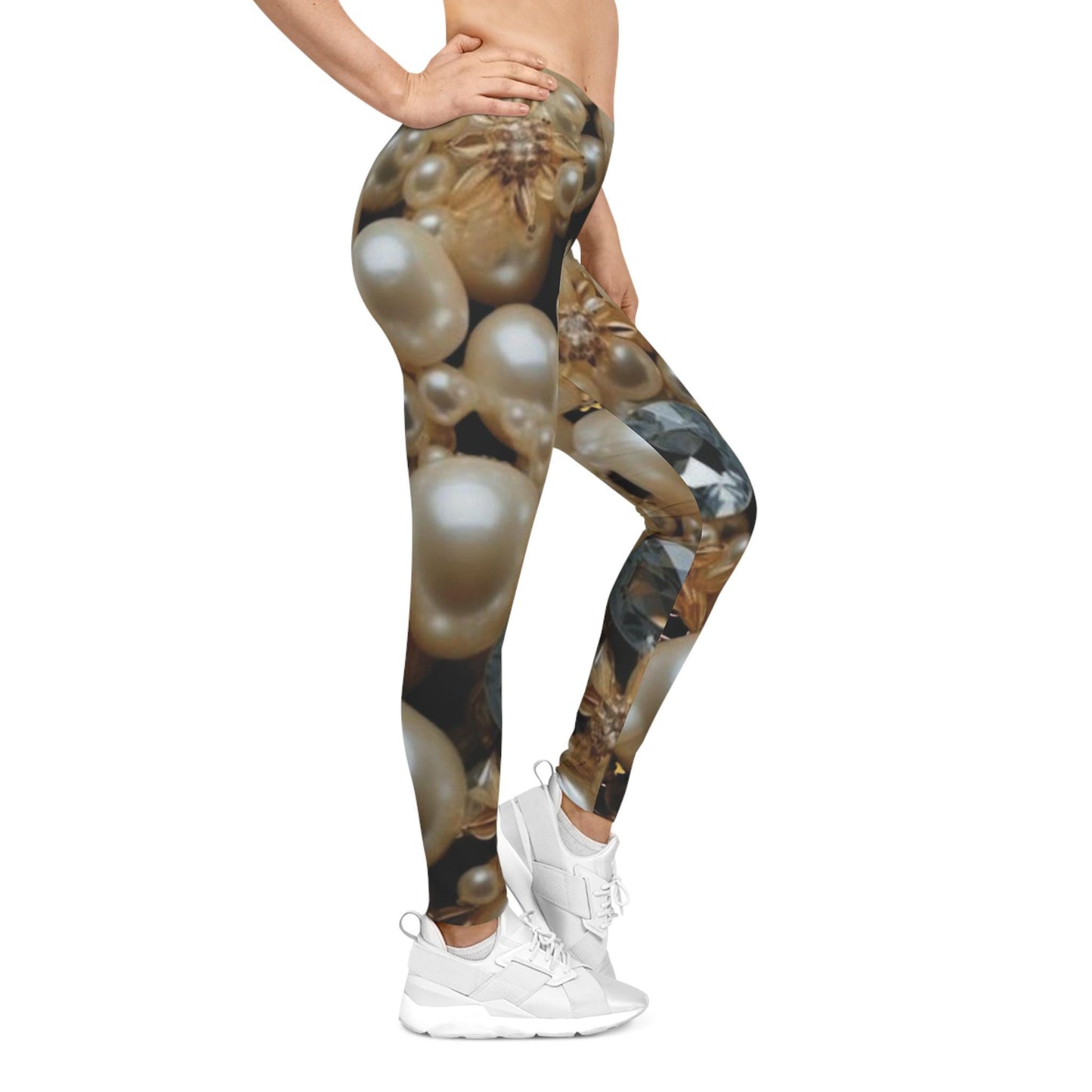 diamonds and pearls Women's Casual Leggings (AOP)