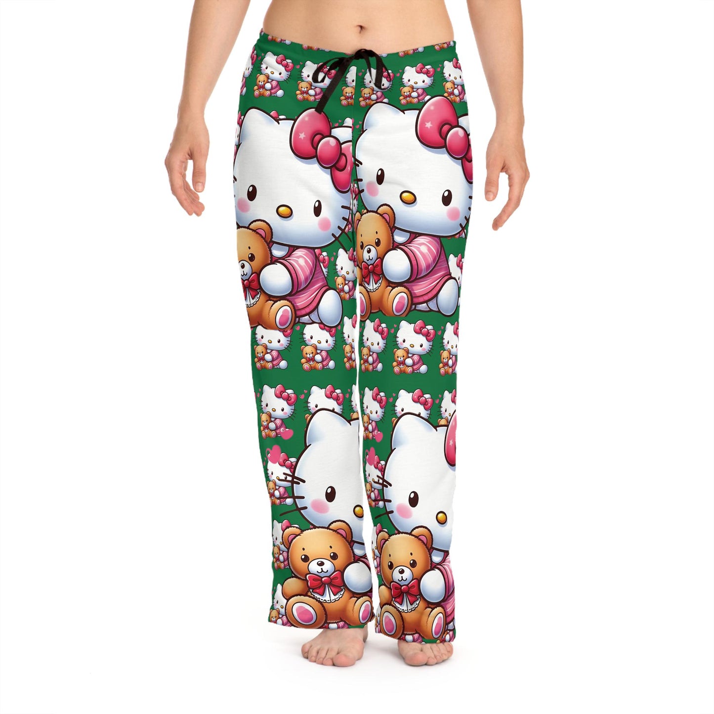 very cute hello kitty Women's Pajama Pants (AOP)