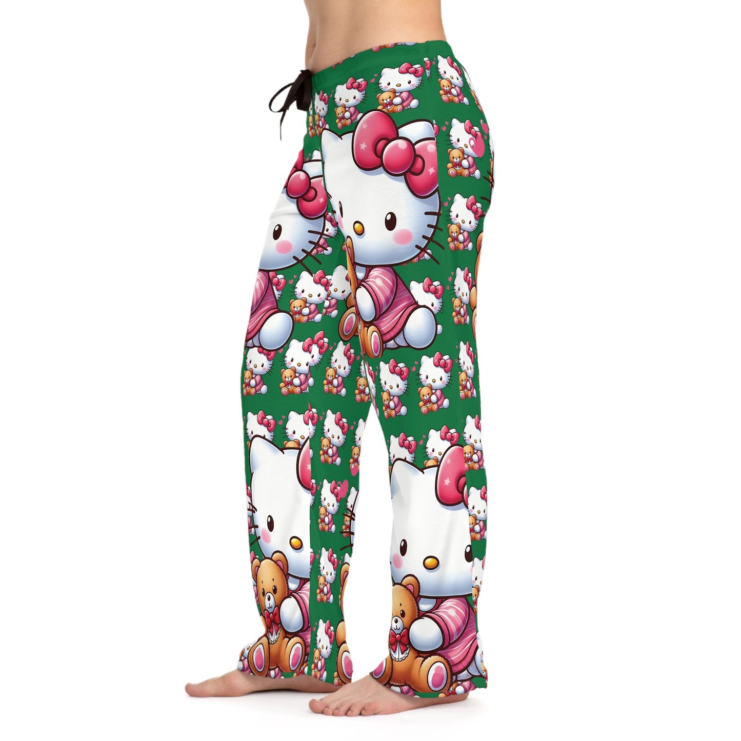 very cute hello kitty Women's Pajama Pants (AOP)