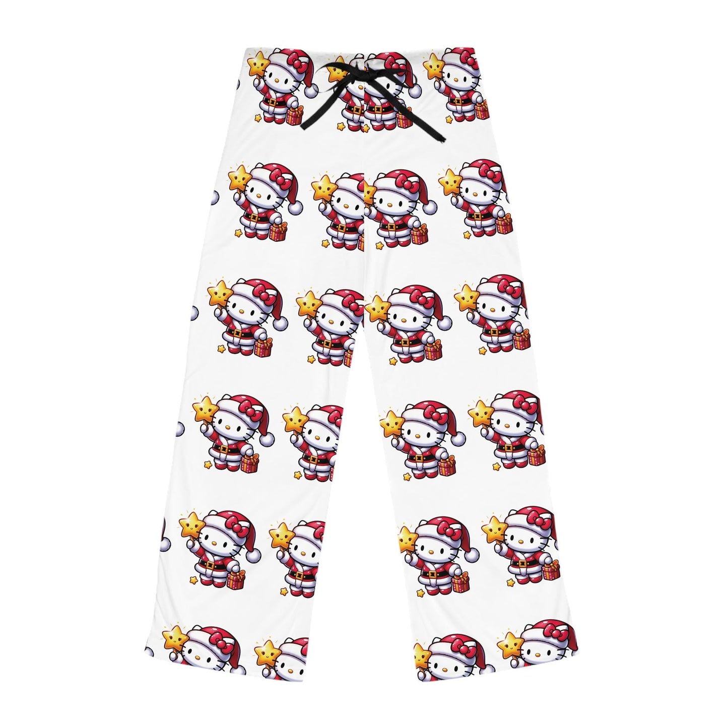 Santa's hello kitty for Christmas Women's Pajama Pants (AOP)