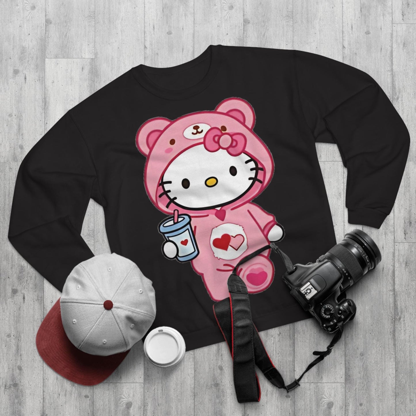 warm and comfy hello kitty Unisex Crew Neck Sweatshirt (EU)