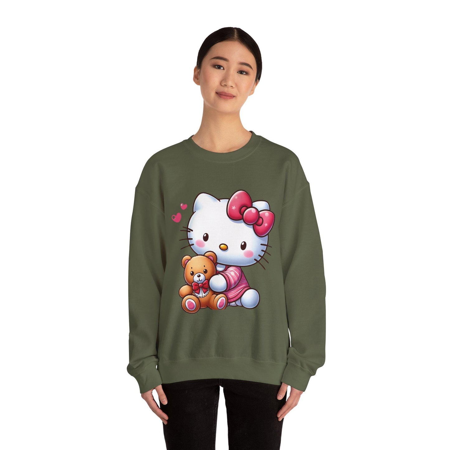 hello kitty Christmas Unisex Heavy Blend™ Crewneck Sweatshirt