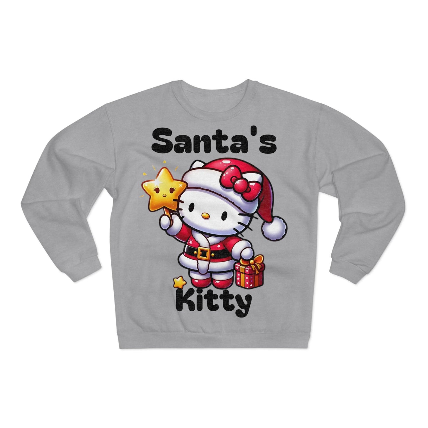 Santa's kitty Christmas Unisex Crew Neck Sweatshirt (EU)