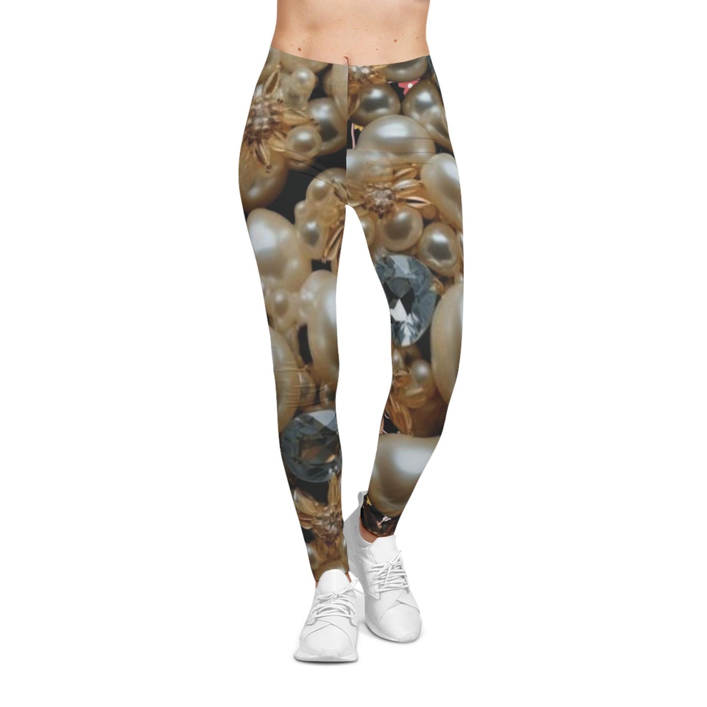diamonds and pearls Women's Casual Leggings (AOP)