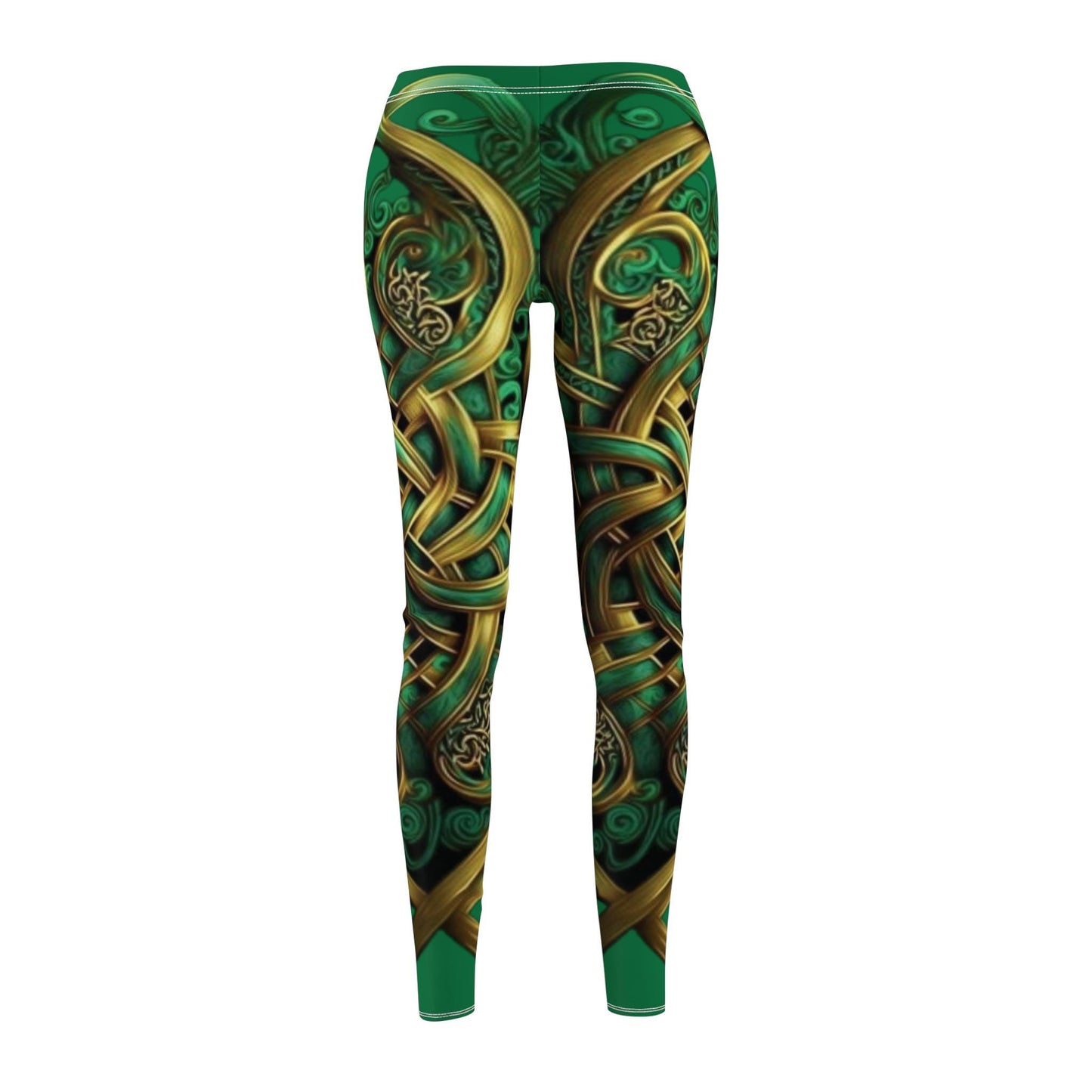 emerald, green art Women's Cut & Sew Casual Leggings (AOP)