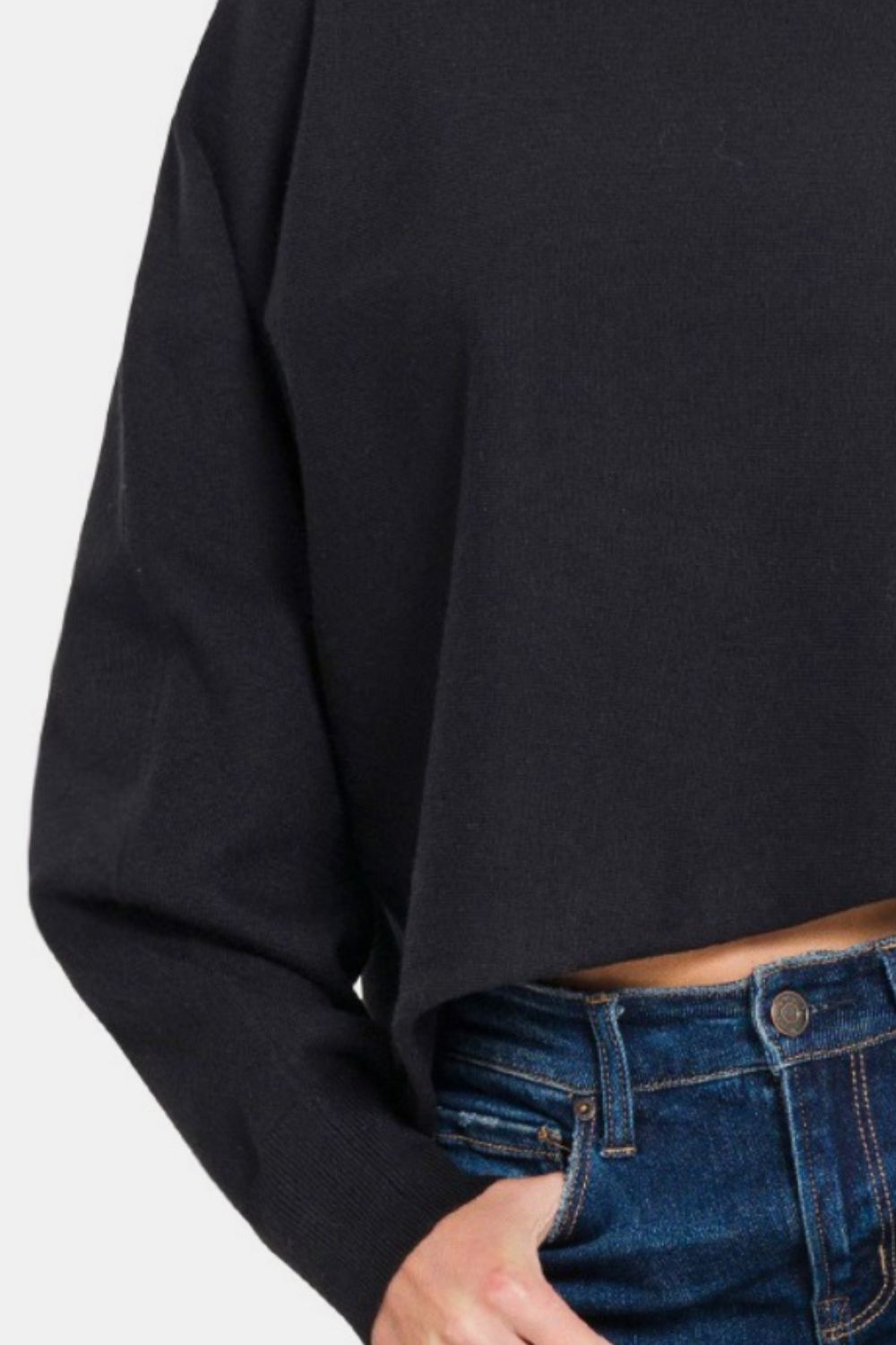 Bougie Royale Asymmetric Hem Long Sleeve Sweater