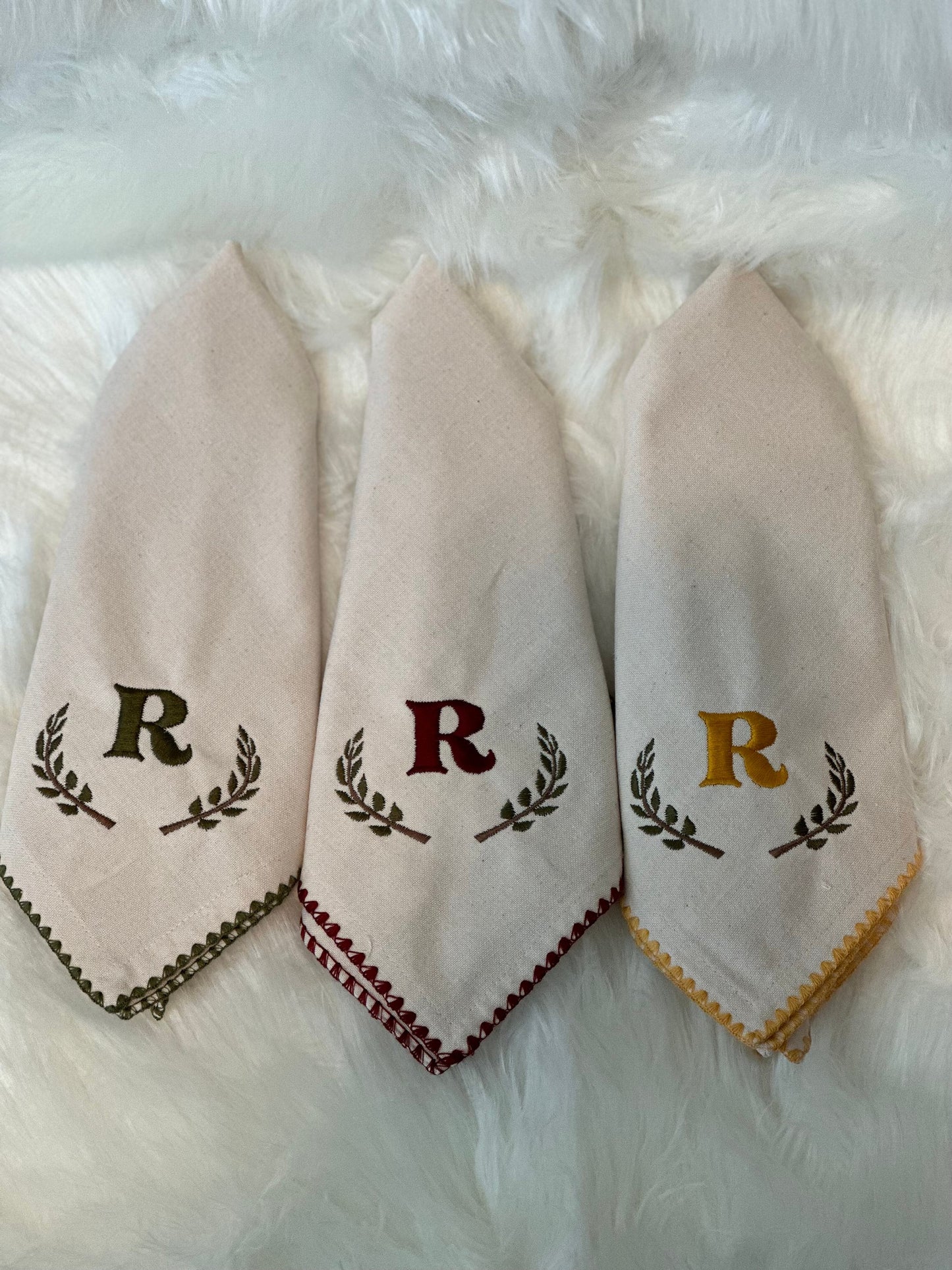 Monogrammed napkins