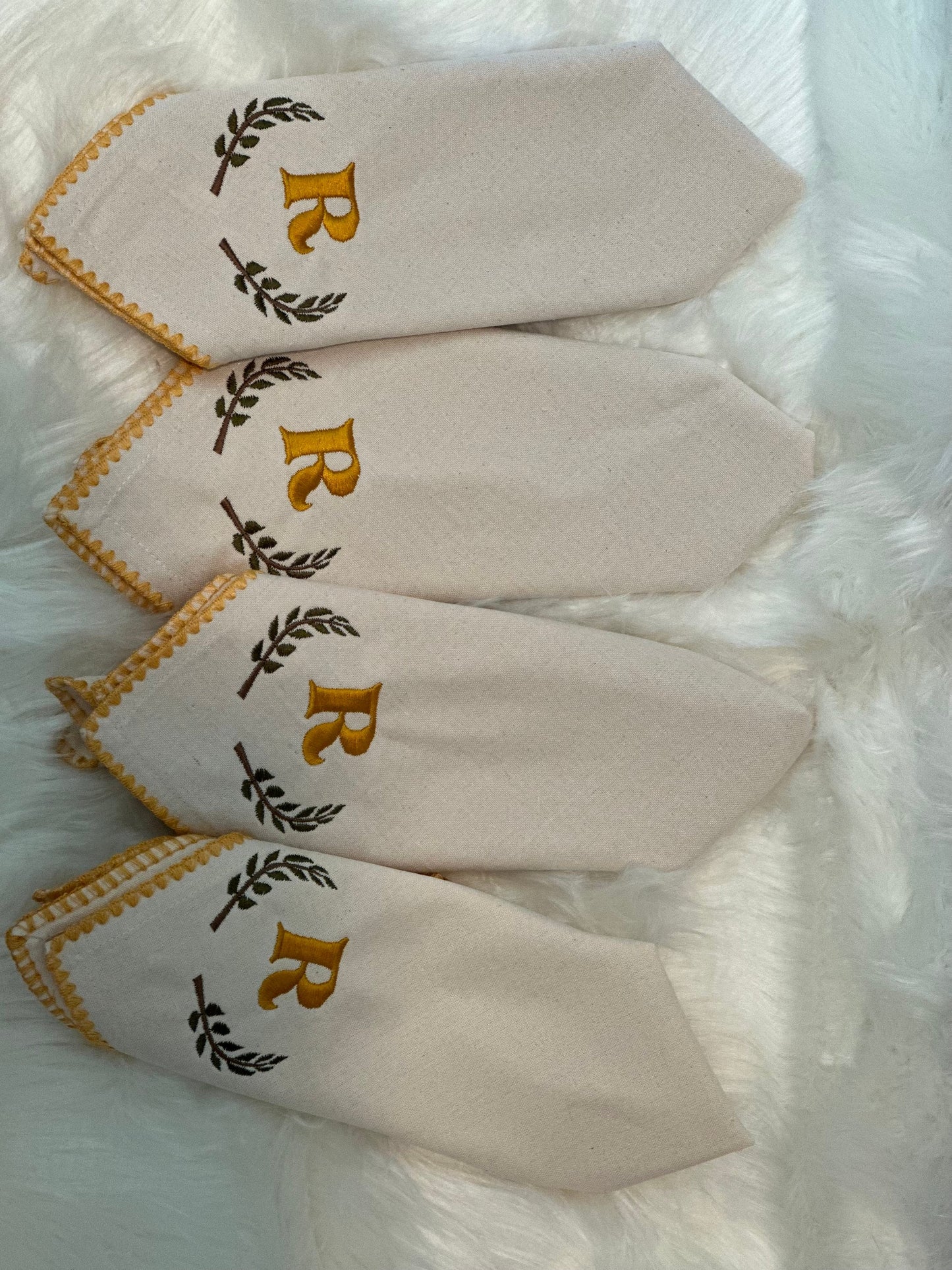 Monogrammed napkins