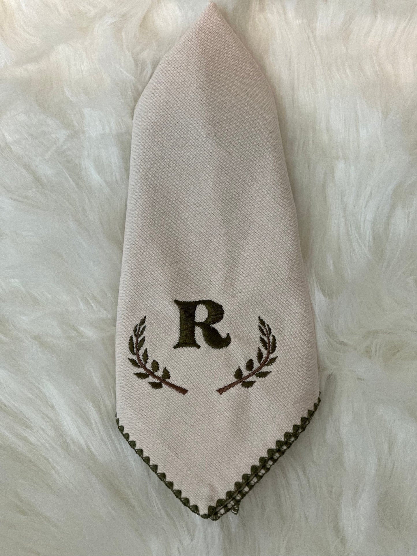 Monogrammed napkins