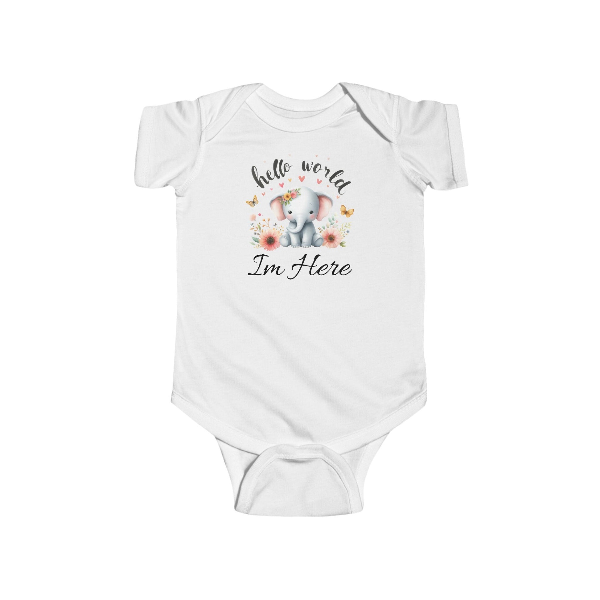 Custom-made here to take the world by storm baby elephant Infant Jersey Bodysuit