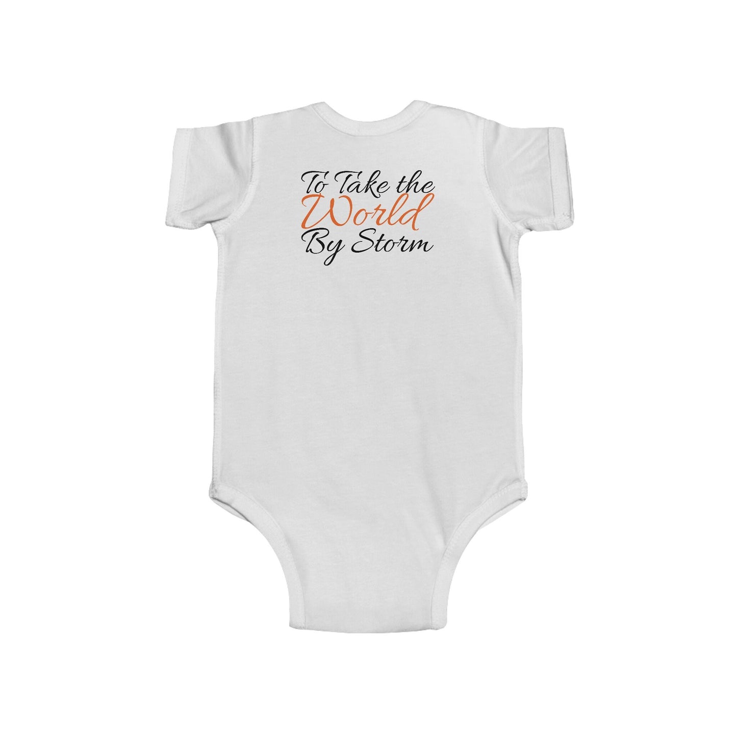 Custom-made here to take the world by storm baby elephant Infant Jersey Bodysuit