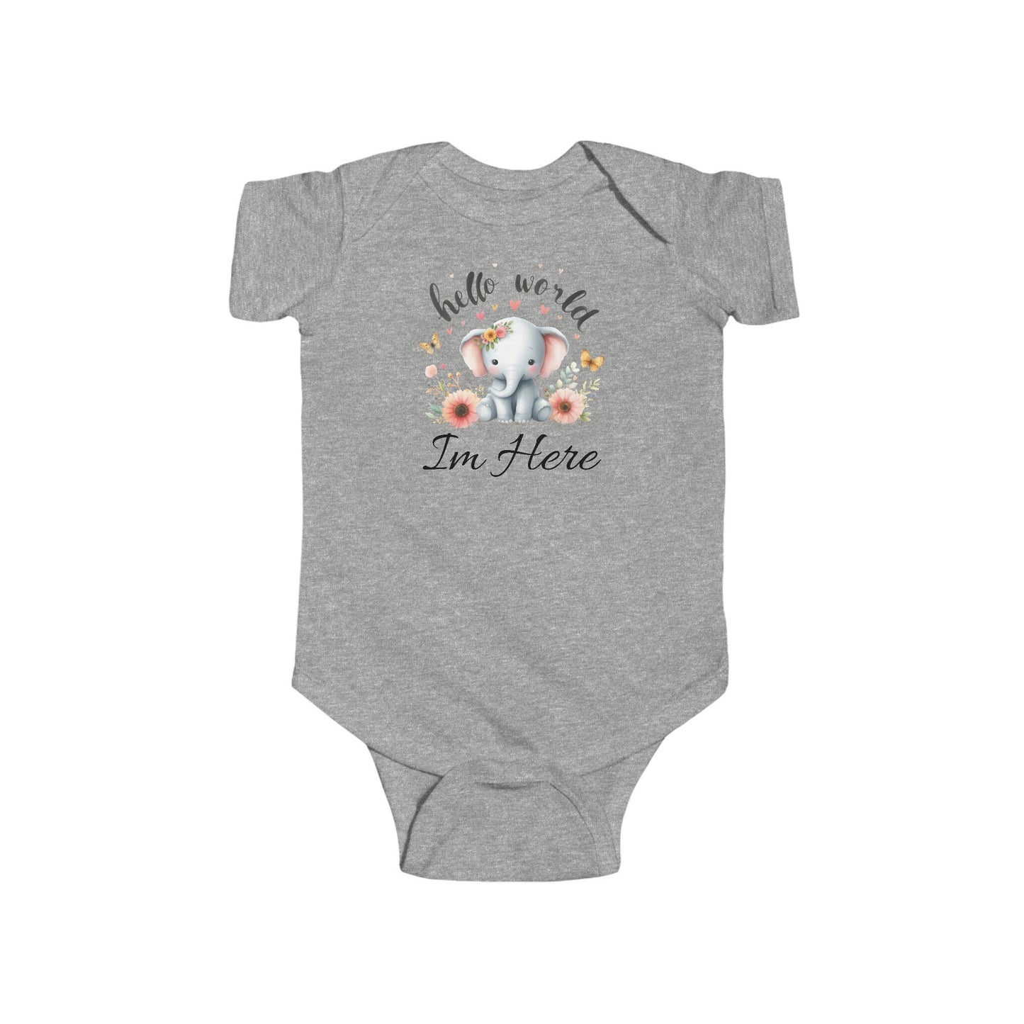 Custom-made here to take the world by storm baby elephant Infant Jersey Bodysuit