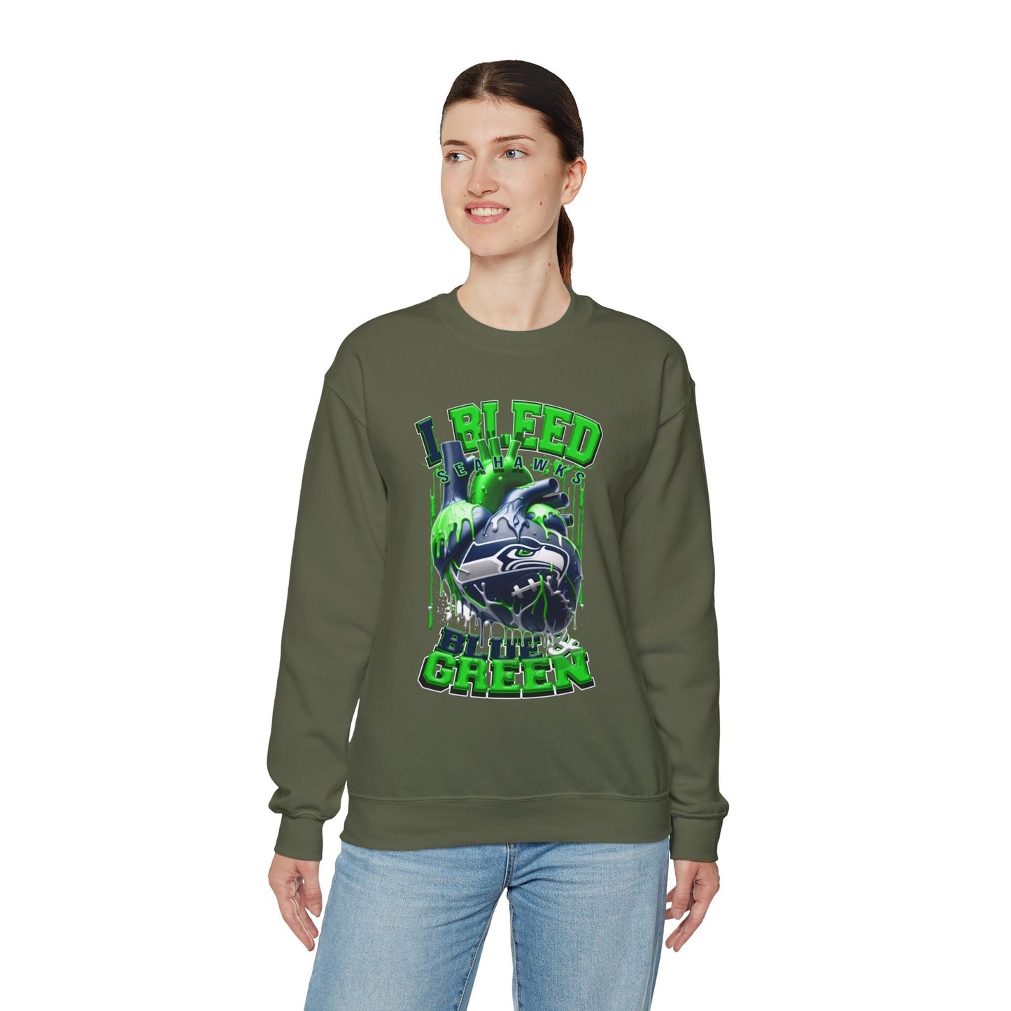 Seatle Seahawks Inspired Heavy Blend™ Crewneck Sweatshirt