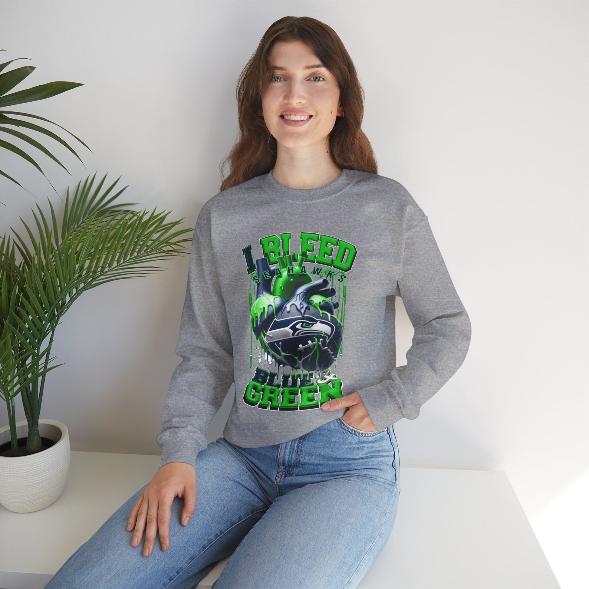 Seatle Seahawks Inspired Heavy Blend™ Crewneck Sweatshirt