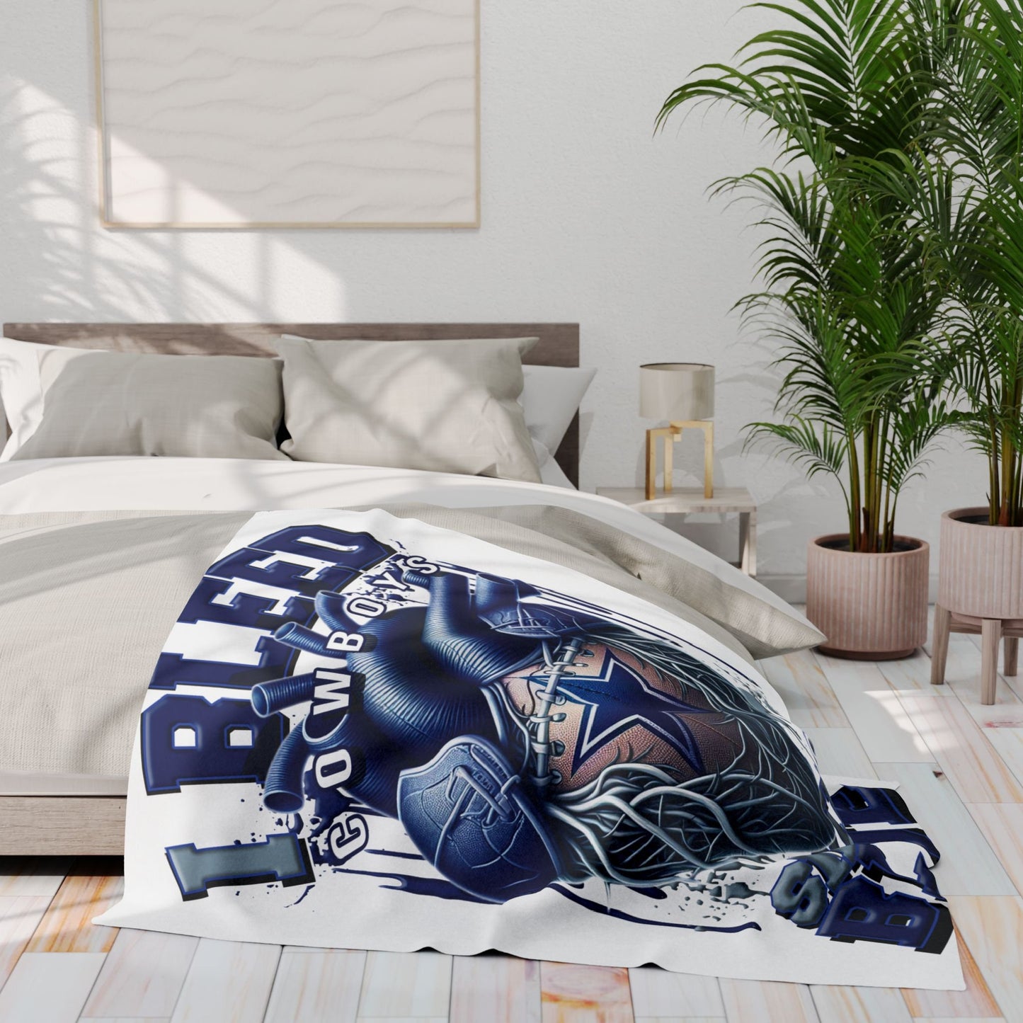 NFL Cowboys inspired Arctic Sherpa Fleece Blanket Great for Game Day Senior Gift for Mom Dad Sister Aunt High School Senior Night Gift