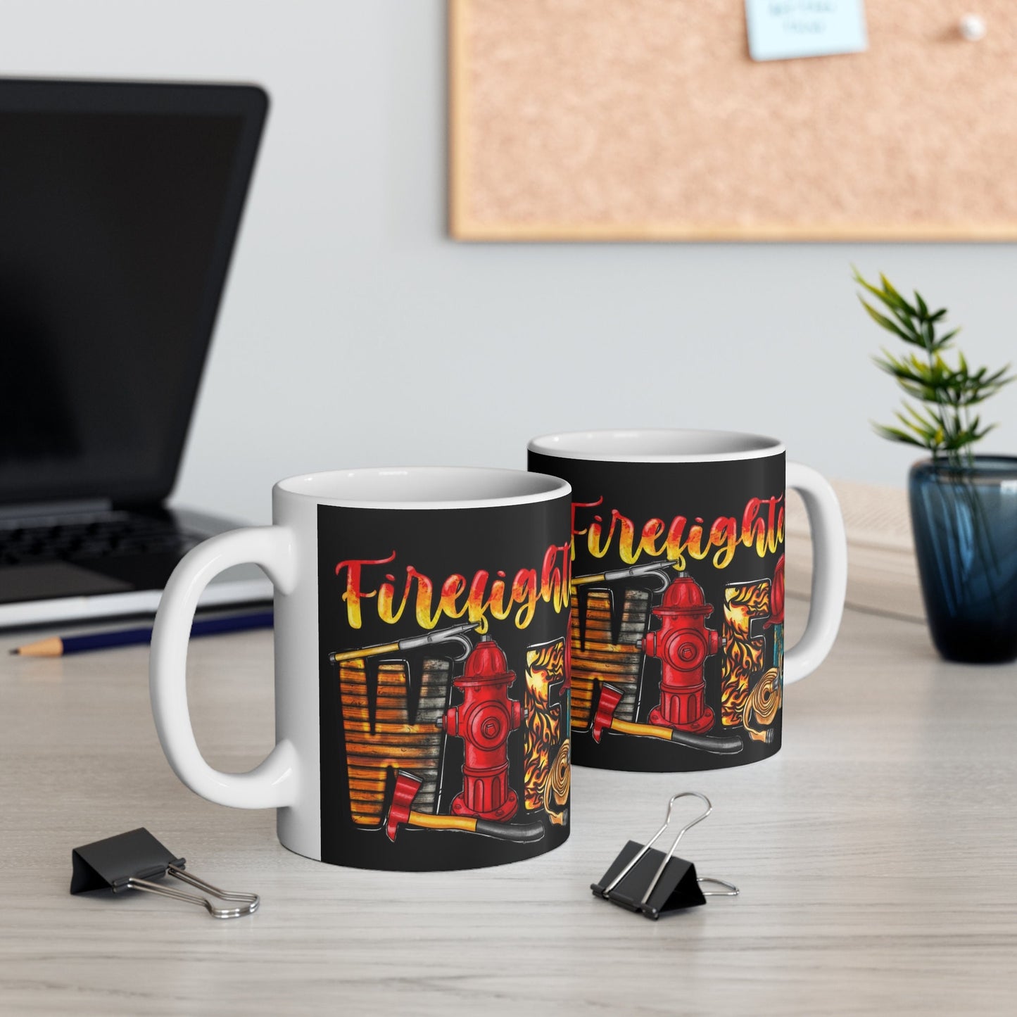 fire fighter wife mug,Funny Quote Coffee Mug - Unique Gift Idea, 11oz Ceramic Cup, Sarcastic mugs, Office Desk Decor, Novelty Quote Mug