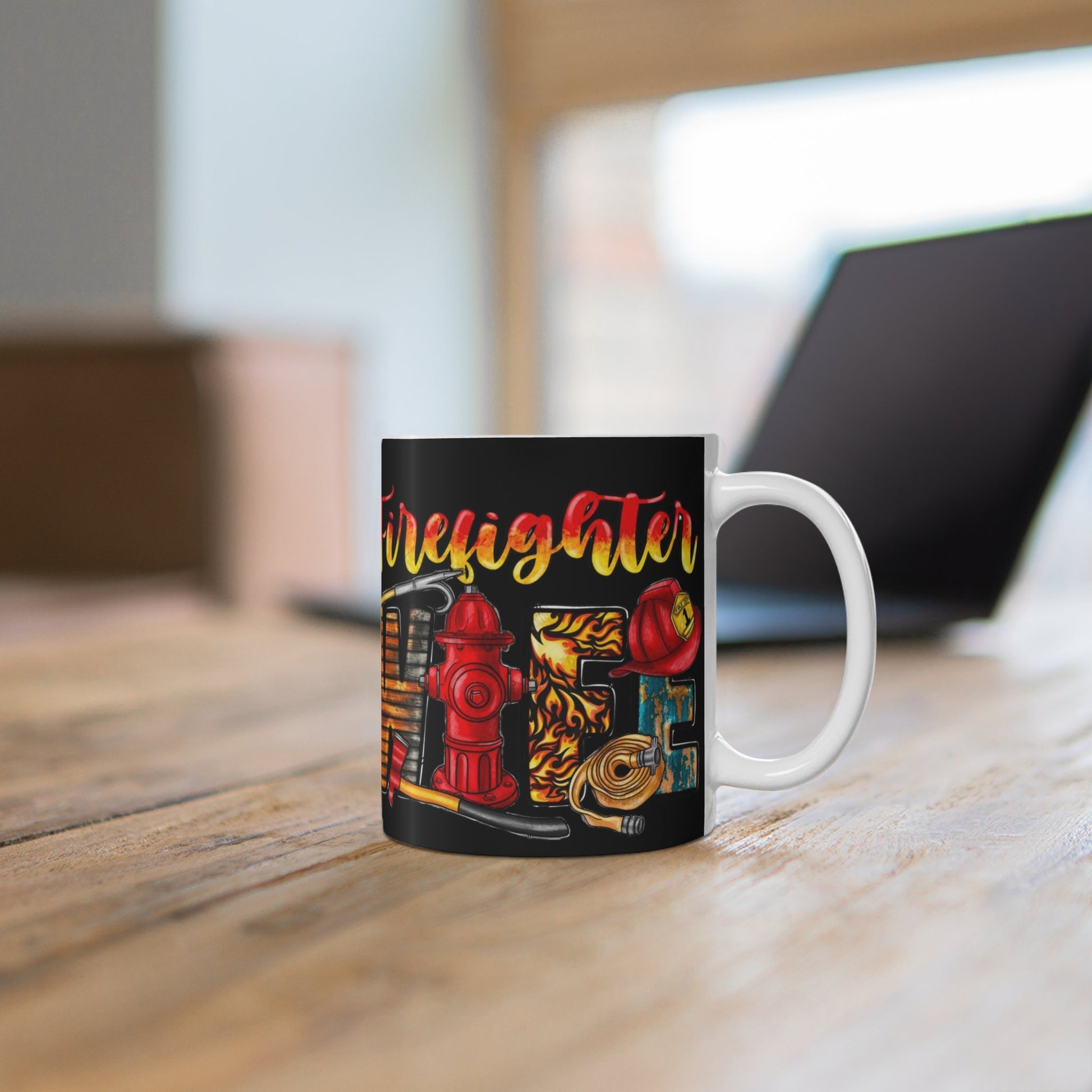 fire fighter wife mug,Funny Quote Coffee Mug - Unique Gift Idea, 11oz Ceramic Cup, Sarcastic mugs, Office Desk Decor, Novelty Quote Mug