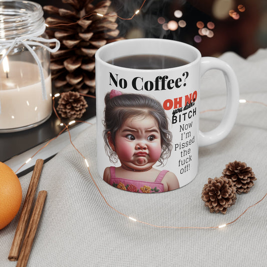 Oh no you didn't, Funny Quote Coffee Mug - Unique Gift Idea, 11oz Ceramic Cup, Sarcastic Humor Teacup, Office Desk Decor, Novelty Quote Mug