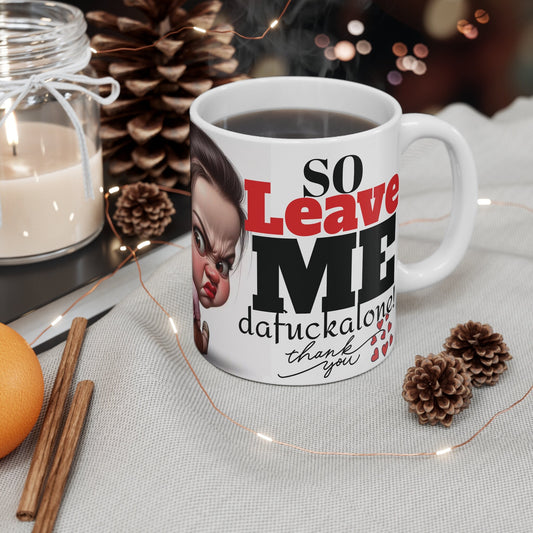 Dude lMTFA, Funny Quote Coffee Mug - Unique Gift Idea for Coffee Lovers, 11oz Ceramic Cup, Sarcastic, Office Desk Decor, Novelty Quote Mug