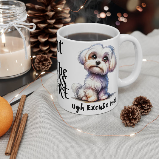 Funny Dog Mug ,Funny Quote Coffee Mug - Unique Gift Idea, 11oz Ceramic Cup, Sarcastic Humor Teacup, Office Desk Decor, Novelty Quote Mug