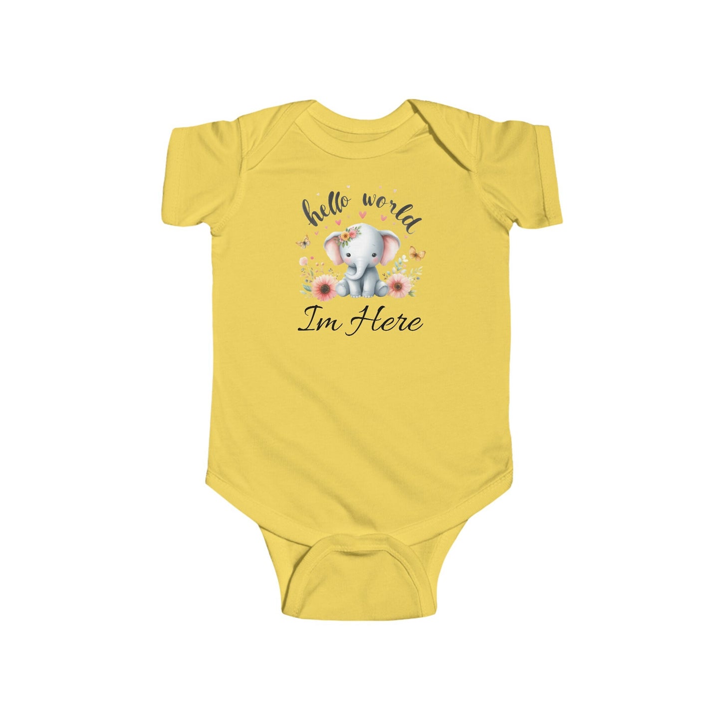 Custom-made here to take the world by storm baby elephant Infant Jersey Bodysuit