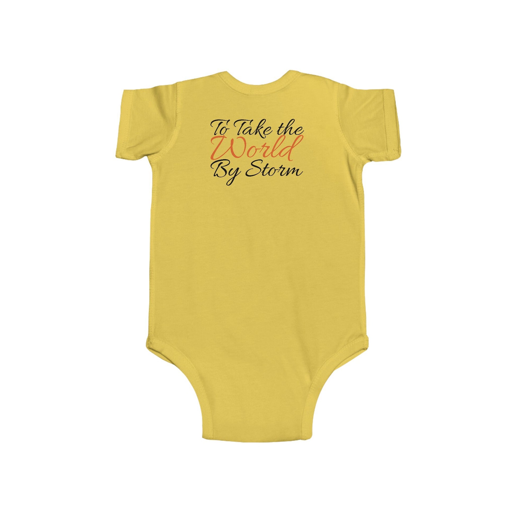 Custom-made here to take the world by storm baby elephant Infant Jersey Bodysuit