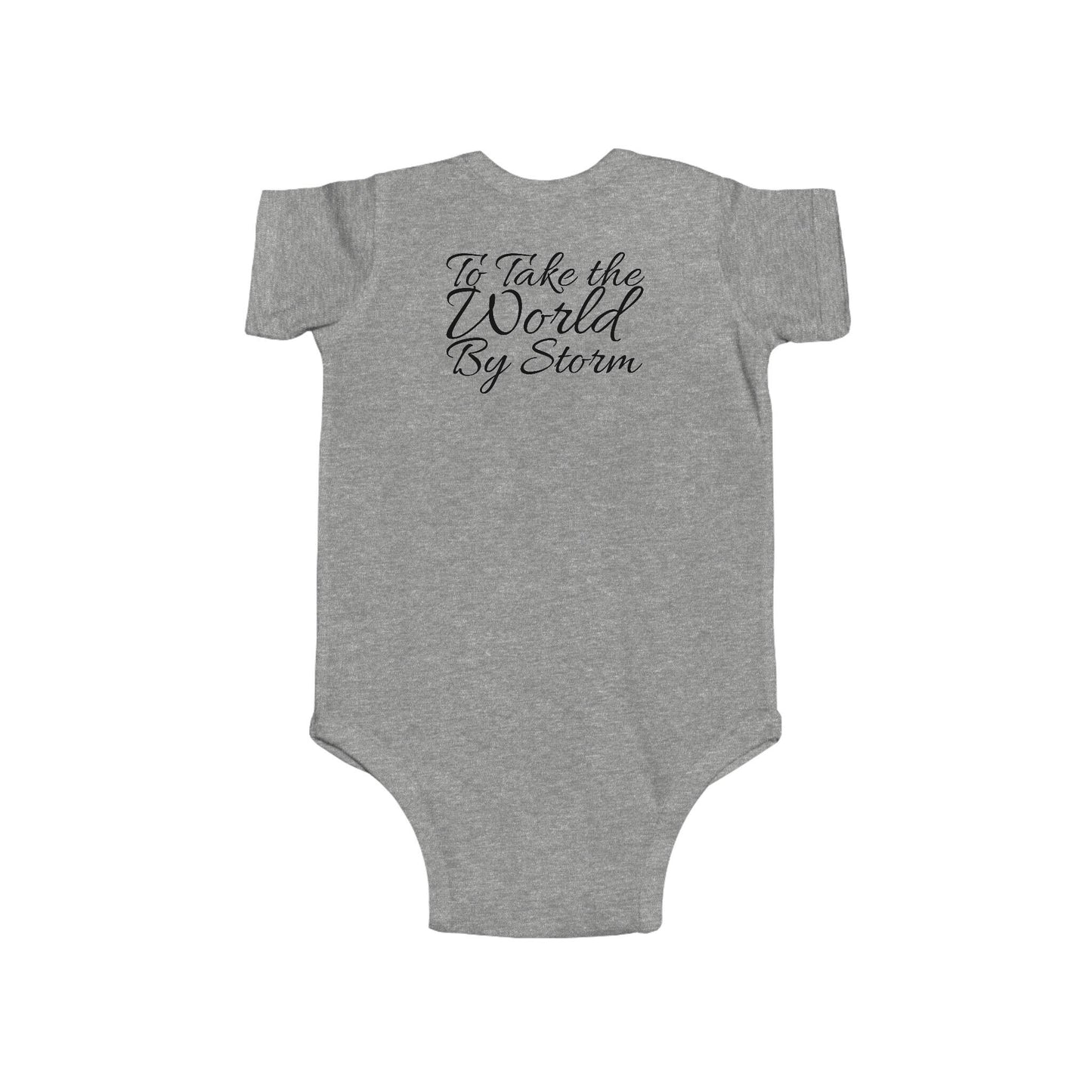 Custom-made here to take the world by storm baby elephant Infant Jersey Bodysuit