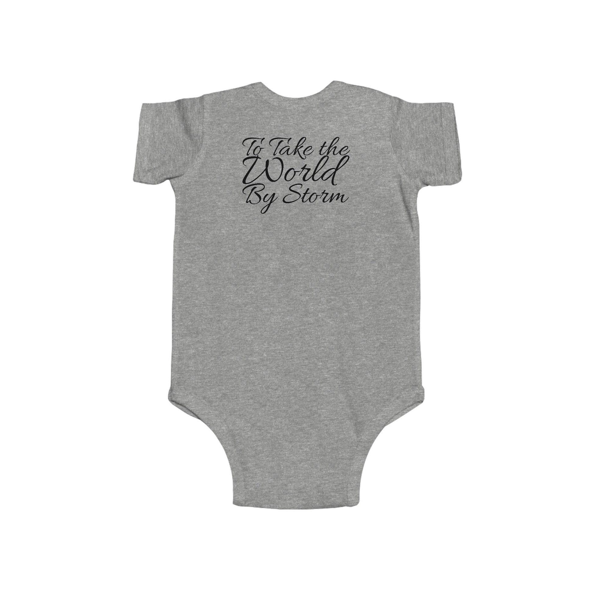 Custom-made here to take the world by storm baby elephant Infant Jersey Bodysuit