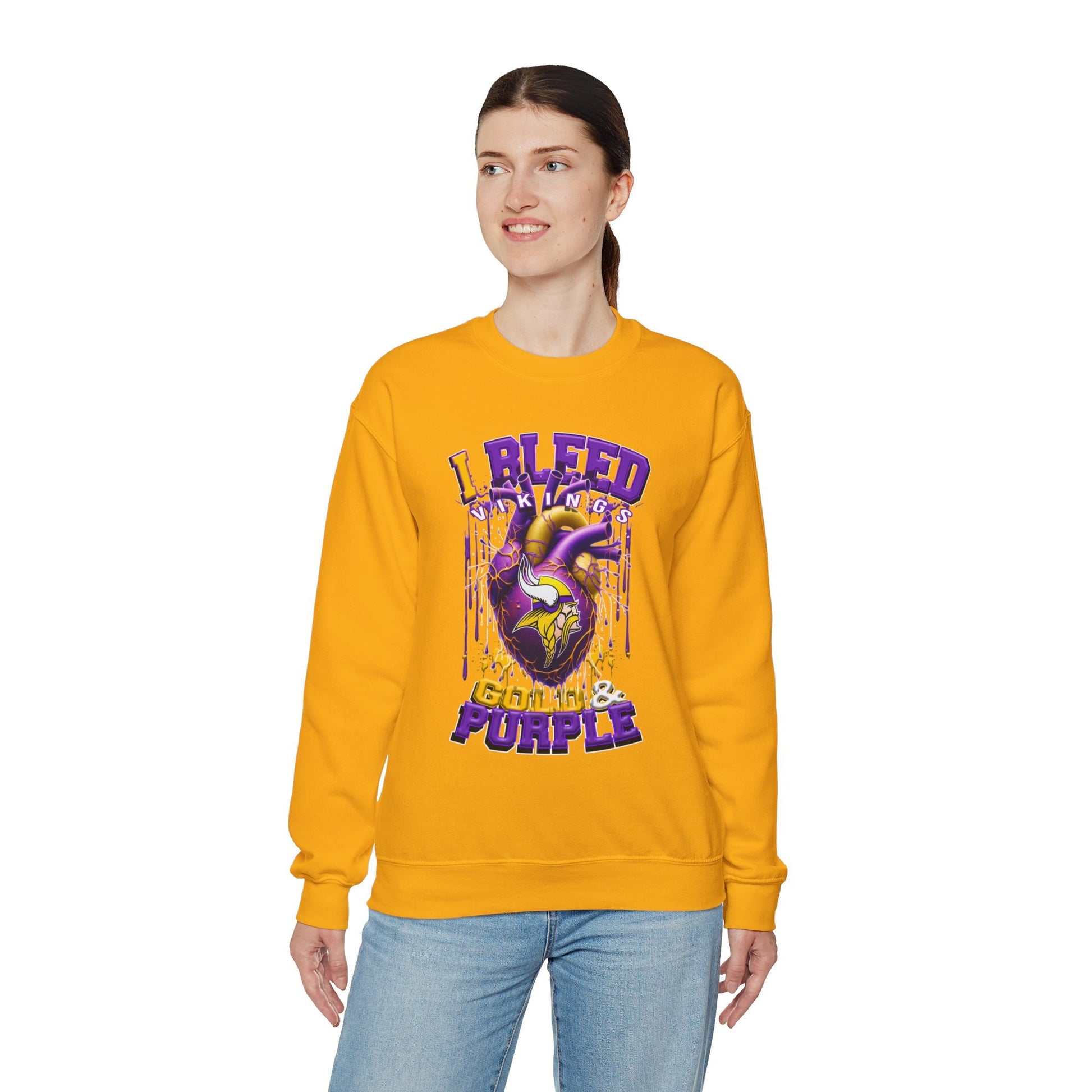 Minnesota Vikings Inspired Heavy Blend™ Crewneck Sweatshirt