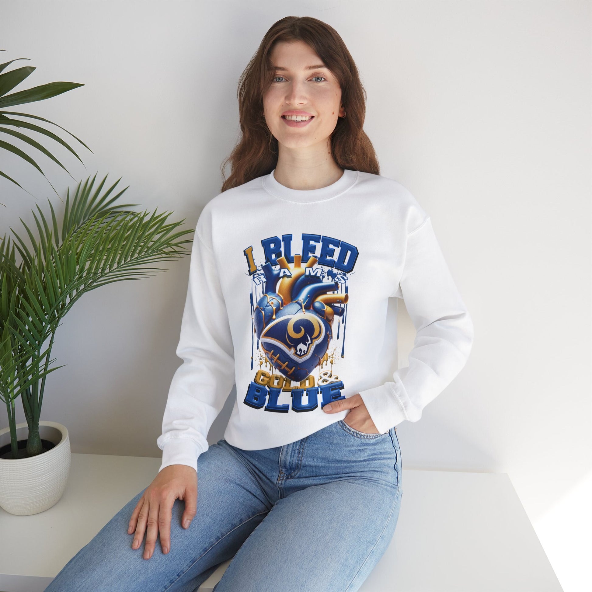 Los Angeles Rams Inspired Heavy Blend™ Crewneck Sweatshirt