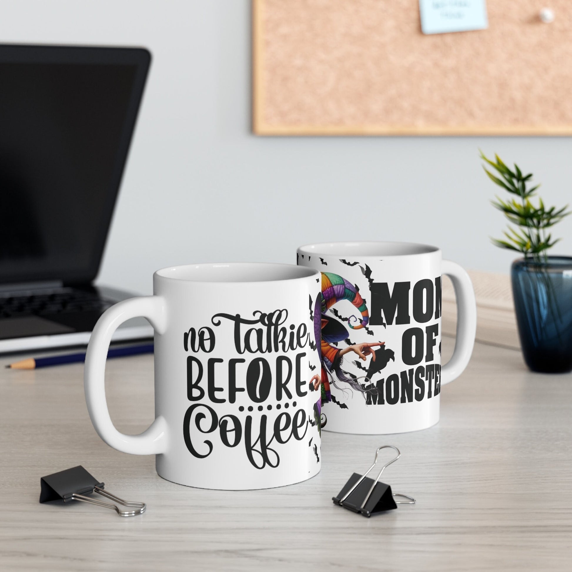 Halloween Coffee Mug - Unique Gift Idea for Coffee Lovers, Sarcastic Humor Teacup, Office Desk Decor, Novelty Quote Mug