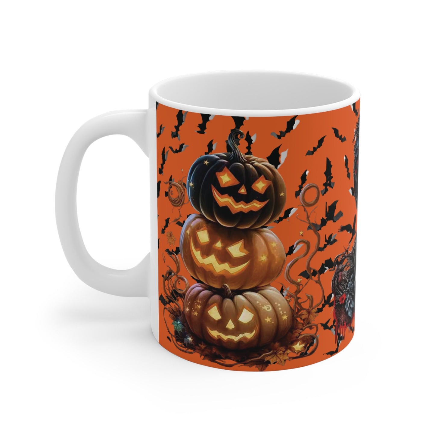 Crow and skull dark gothic Halloween Mug