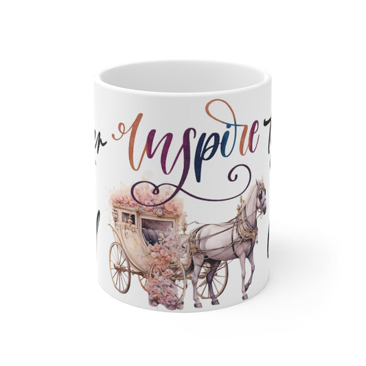 Beautiful Horse and carriage art inspired mug