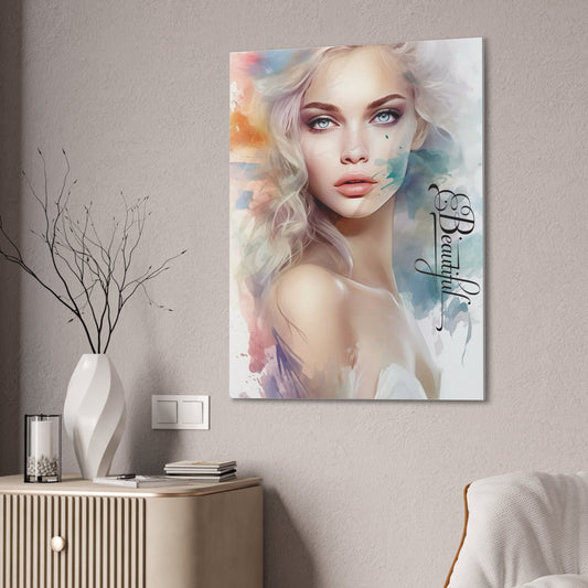 30x40 Futuristic woman wall art Canvas Stretched, 0.75"