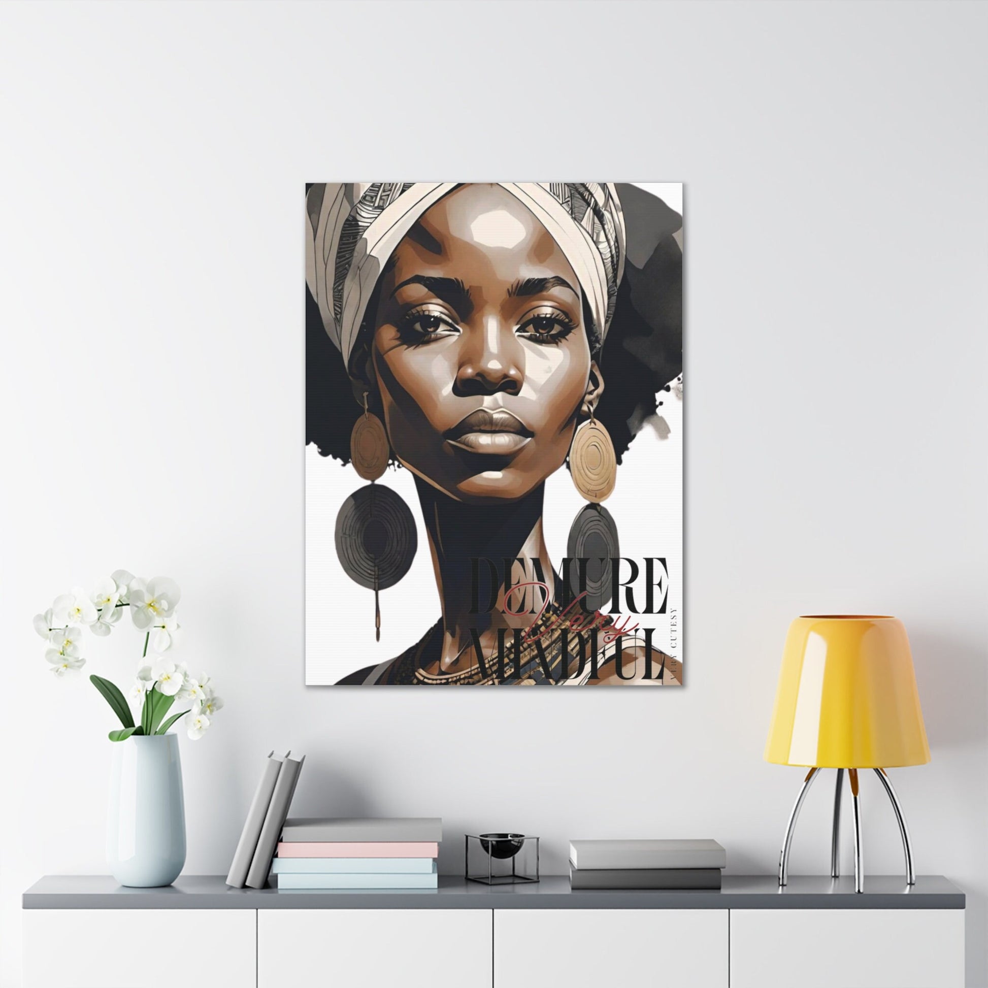 30x40 large Beautiful black woman on Canvas Stretched, 0.75"