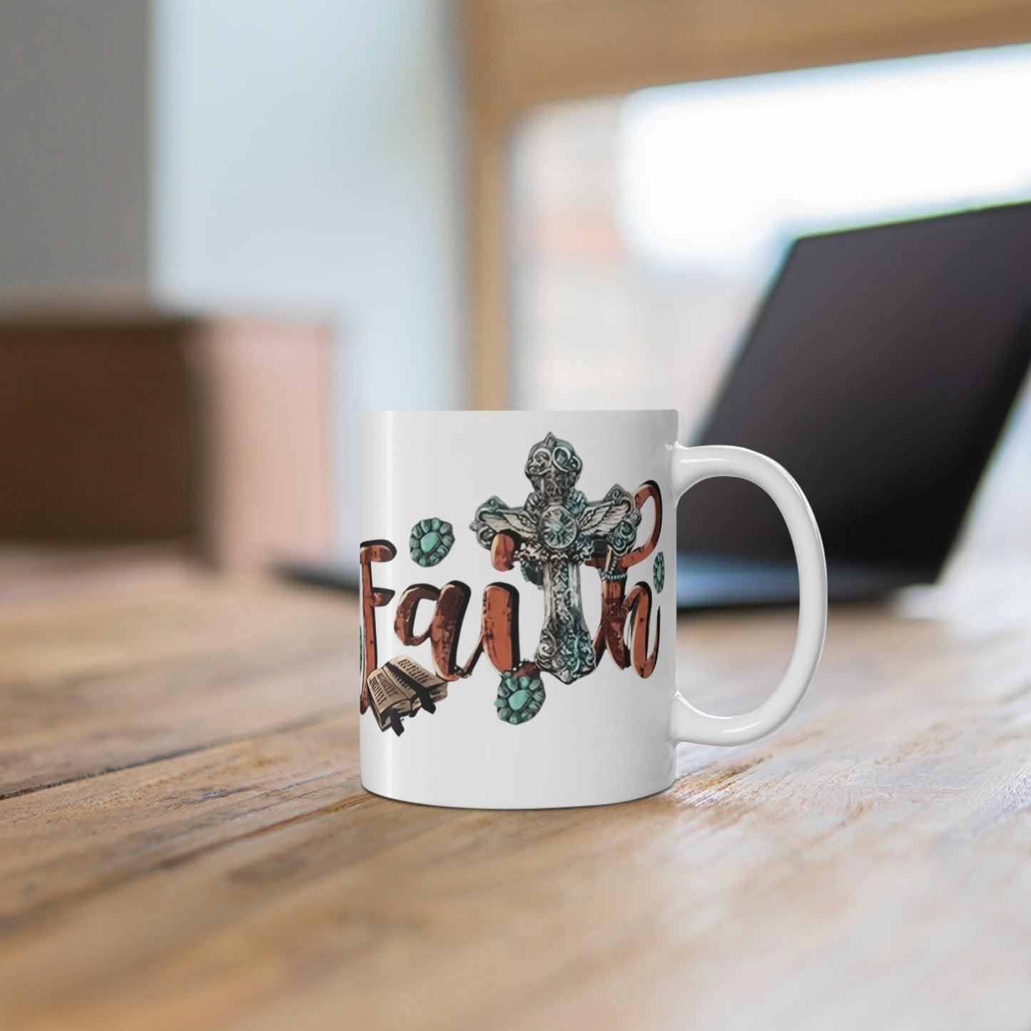 Faith Mugs for comfort while reading your favorite book or just enjoying the morning.