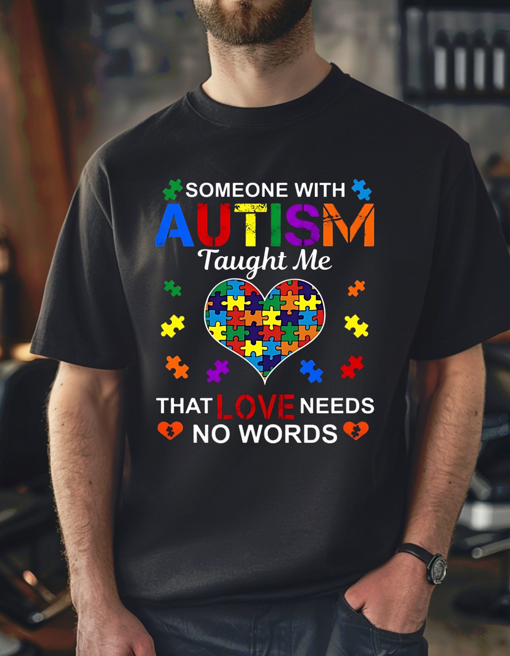 Autism Tee, Support Autism Research, Mom, Daughter, Son family members and friends with Autism