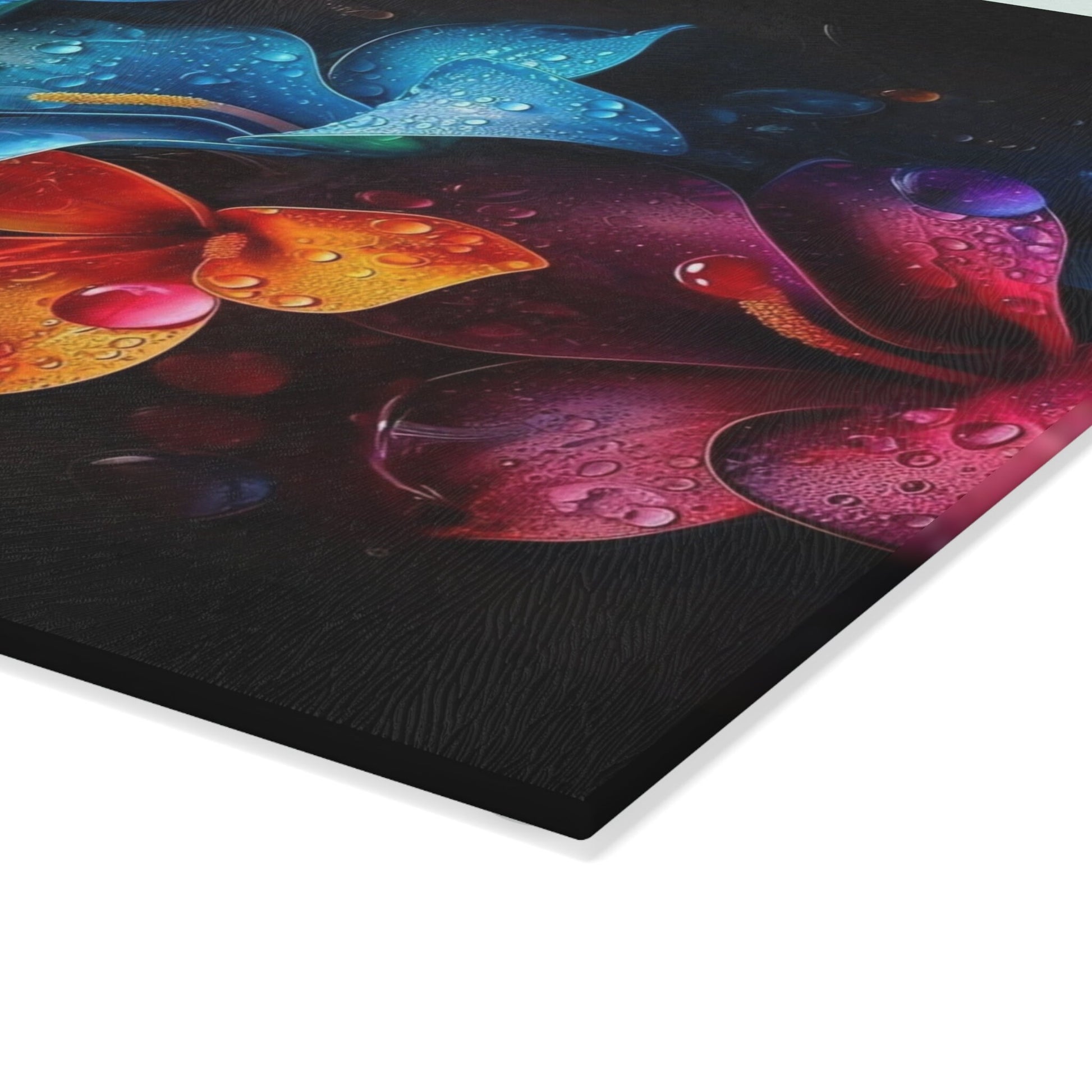 Colorful flowers bless this home inspired Glass Cutting Board