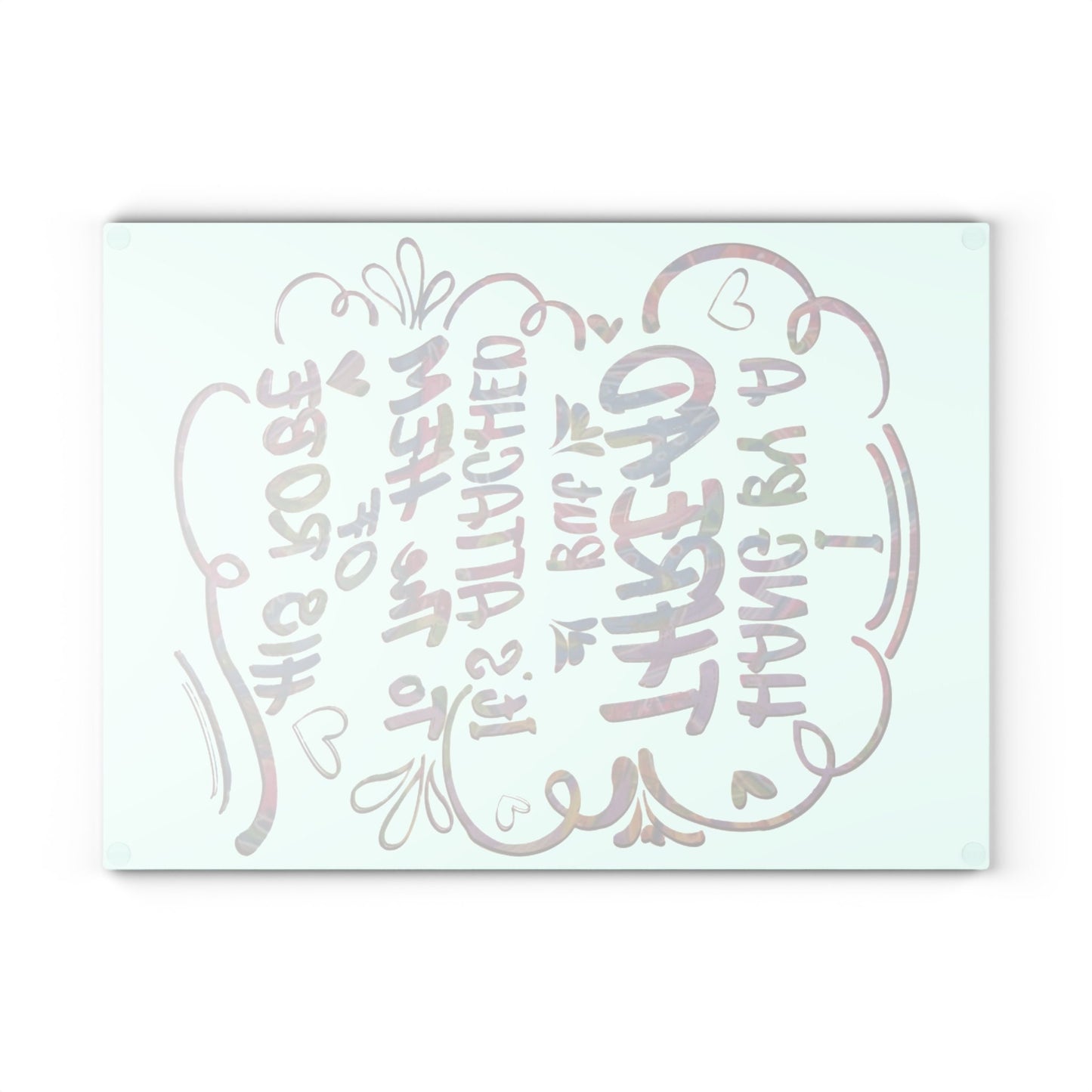 Hanging on to his Robe inspirational Glass Cutting Board