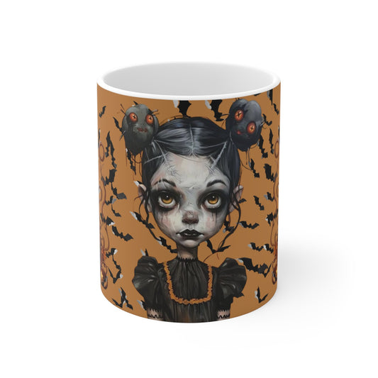 Scary Gothic teen girl Halloween mug