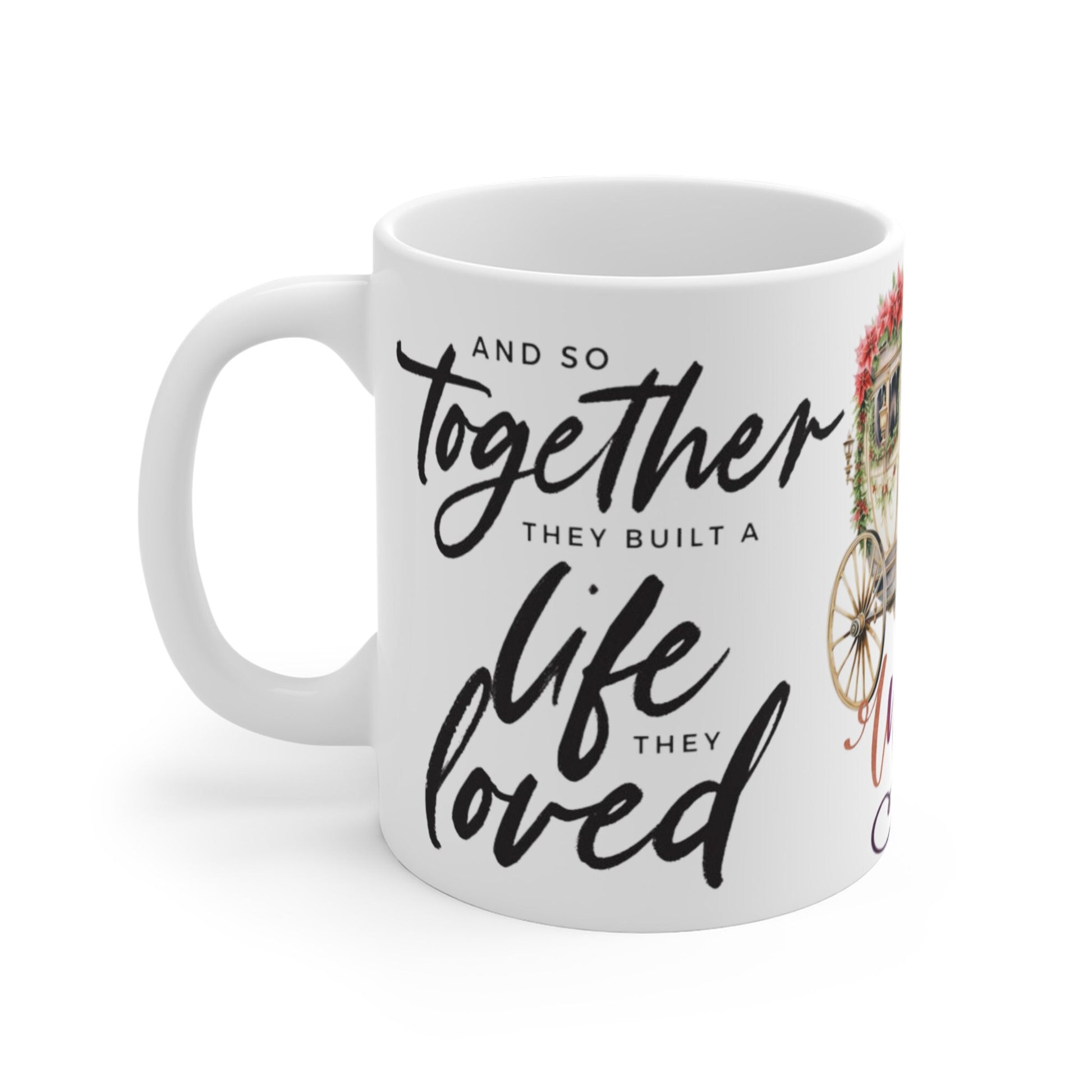 Horse and carriage Inspired art together, live and love mug