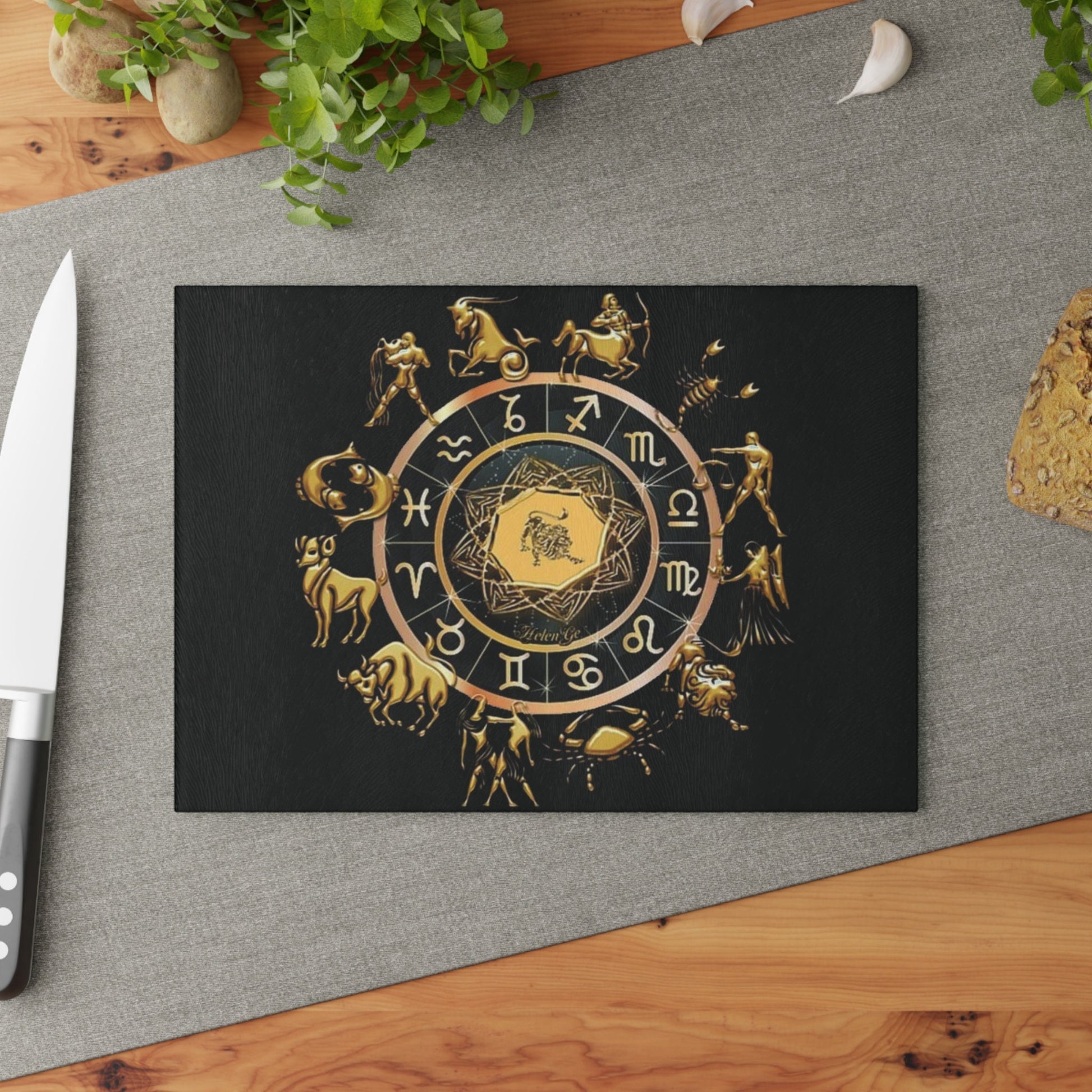 Beautiful Astrology Glass Cutting Board