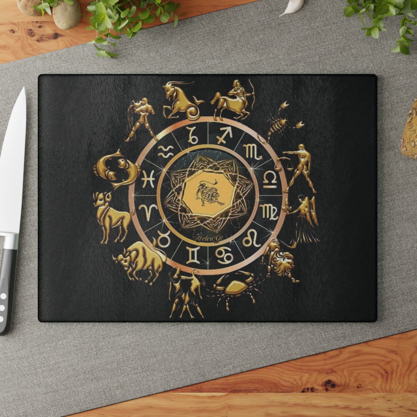 Beautiful Astrology Glass Cutting Board