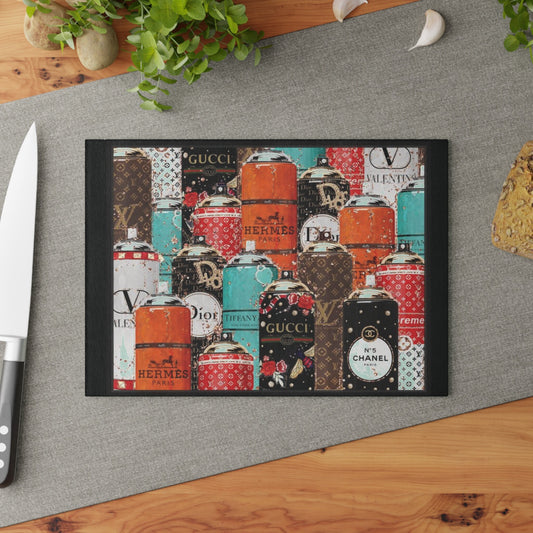 Designer art inspired Glass Cutting Board